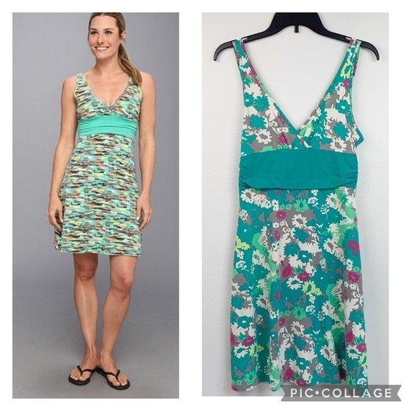 Patagonia Margot sundress, V neck A line floral high wide waist band, EUC - Picture 1 of 8